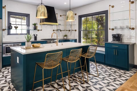 The vibrant kitchen is the perfect place for your group to gather