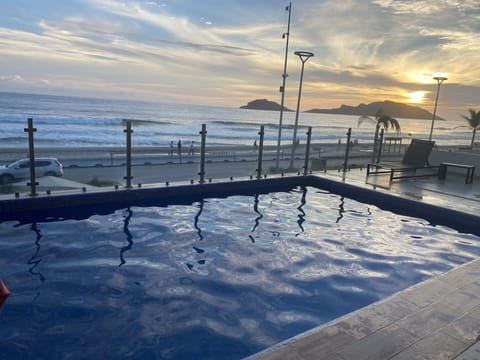 Outdoor pool, a heated pool