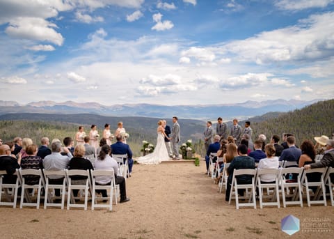 Outdoor banquet area