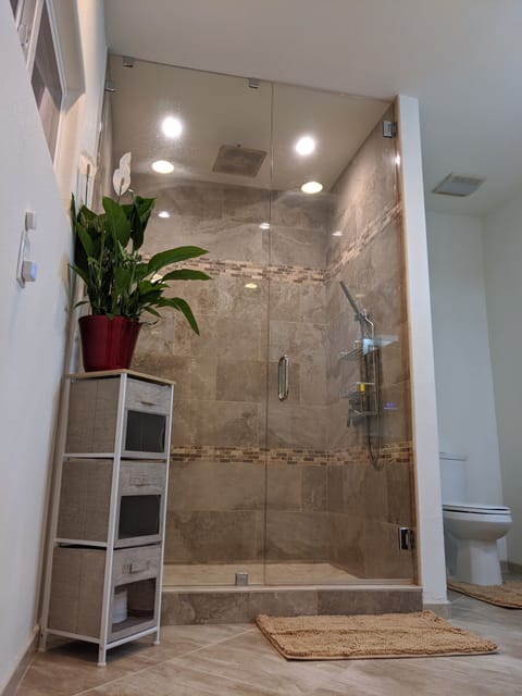 Full sized master shower