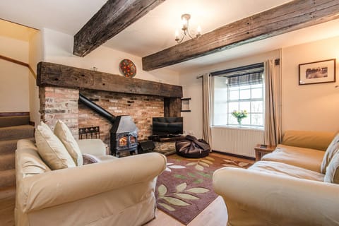 Honeysuckle living room with log burning stove