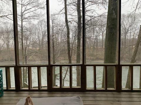 View of the river from the screened in porch