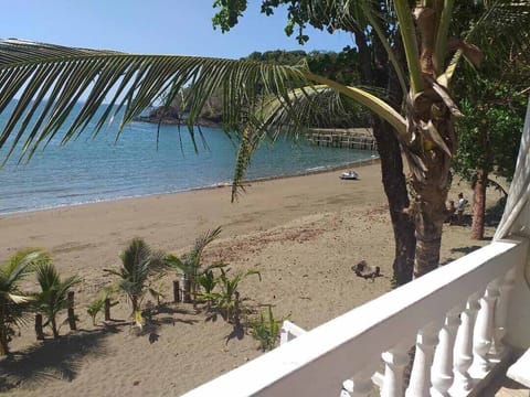 Beach nearby, sun loungers