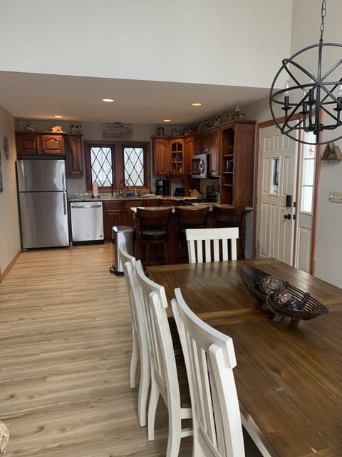 Dining area open to kitchen and living room