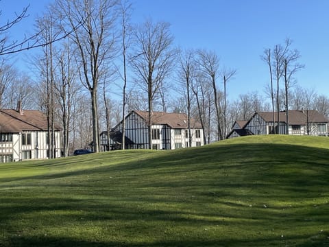 Condo is situated between eighth green and ninth tee