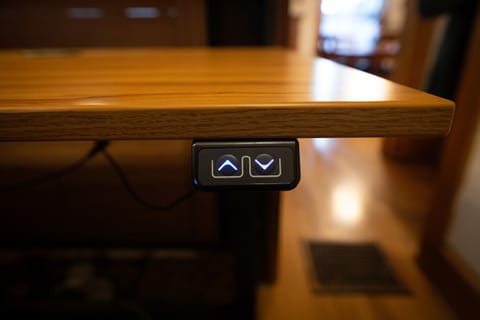 The adjustable standing desk is fabulous!