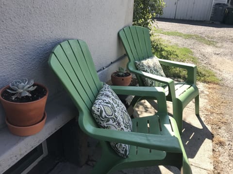 I love enjoying summer sitting outdoors so I create as many spaces as possible.