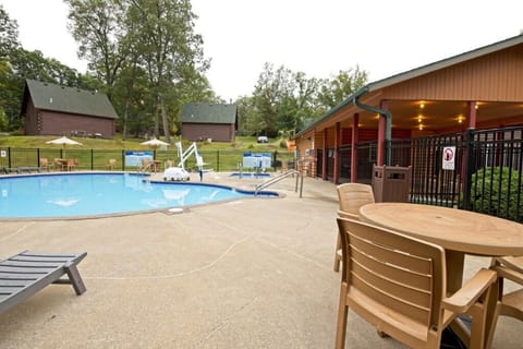 A heated pool