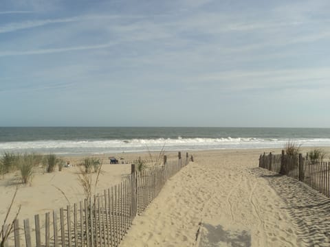 Beach nearby, sun loungers