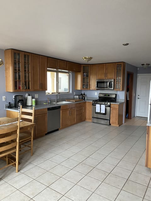 Spacious kitchen is totally equipped to create your own gourmet meal!