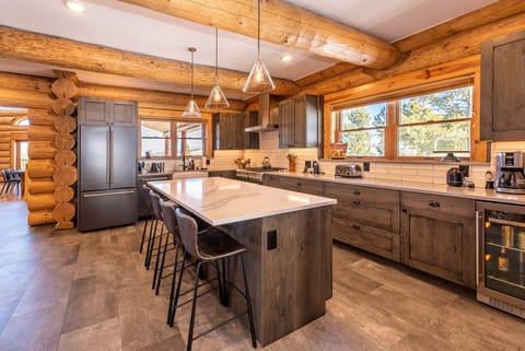 Newly remodeled gourmet kitchen with seating for 4 at the bar.  