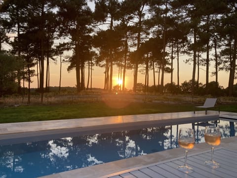 Outdoor pool, a heated pool