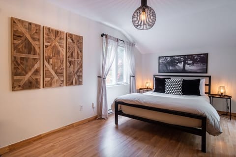Chalet Finland master queen bedroom