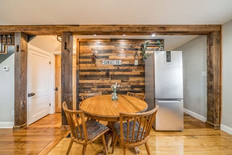 Dining room and hall bathroom.