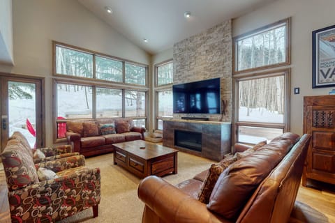 Living area | TV, fireplace, DVD player, stereo