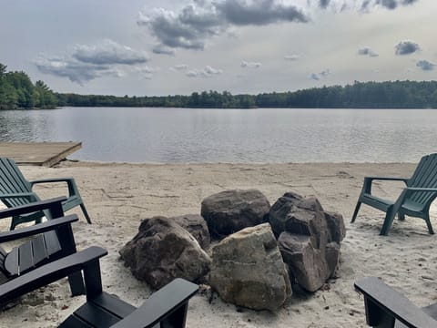 Beach nearby, sun loungers