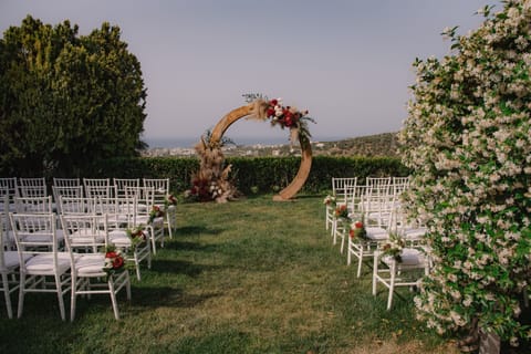 Outdoor banquet area