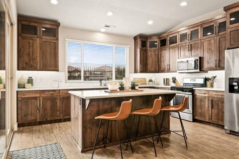 Kitchen with Island Seating for 3