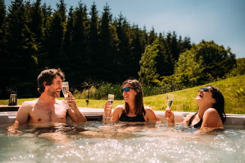 Relax in the hot tub