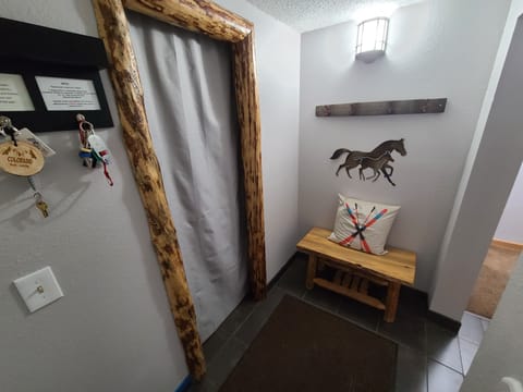 Entry: storage to the left.