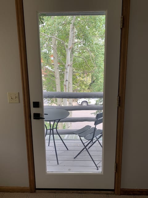 Small balcony off King Bedroom that has ensuite bathroom