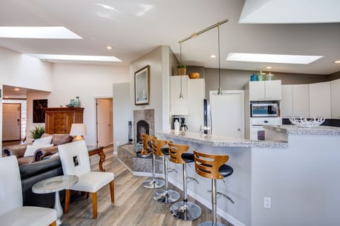 Keep the cook company at the kitchen bar top.