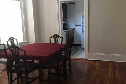 Dining Room with a peak into the kitchen.