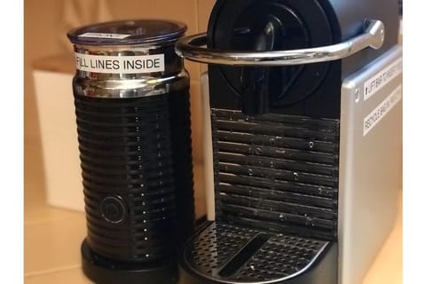 Nespresso maker and milk frother