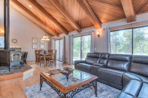 Living room with fireplace