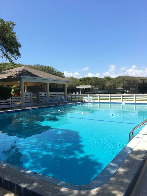 A heated pool