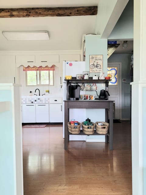 The coffee station has something for everyone. Coffee, tea and hot chocolate.