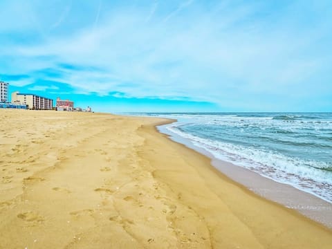 Beach nearby, sun loungers