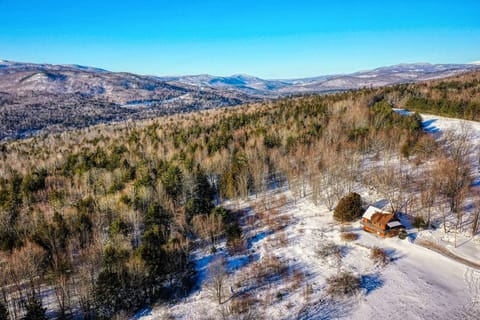 Drone shot of The Hidden Gem Cabin 