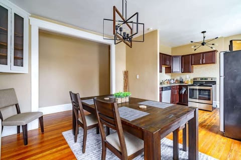 Cook tasty meals in our kitchen that's inspired by plants.  Luxury Columbus Getaway with Park Views Goodale Park, Convention Center