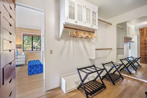 Primary suite large walk-in closet.