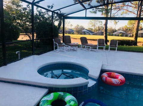 Outdoor pool, a heated pool