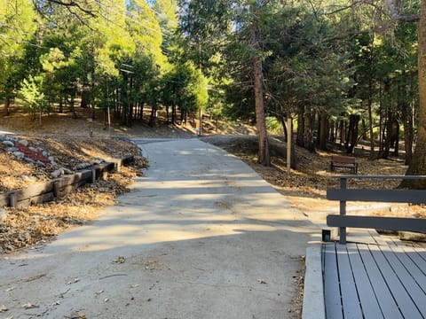Driveway, showing slope at the top