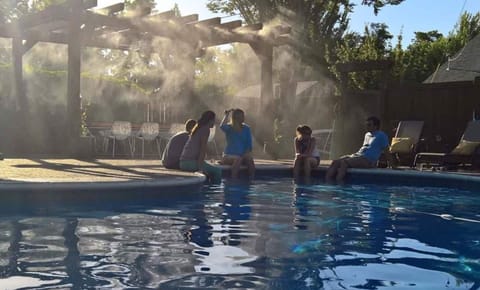 Outdoor pool, a heated pool