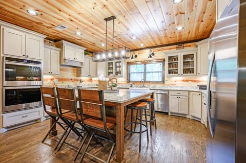 The double oven and large fridge are perfect for hosting.