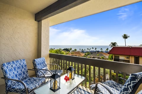 Private lanai with sweeping Pacific views — morning coffee spot