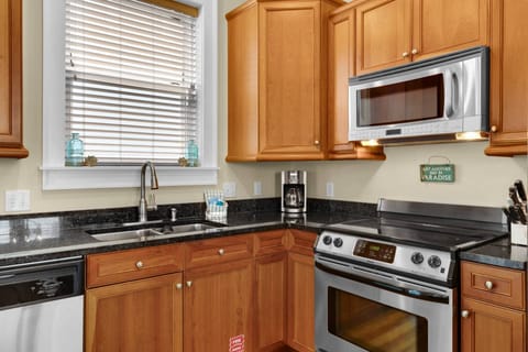 Well appointed kitchen with Stainless Steel appliances.