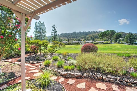 Back patio right on the golf course