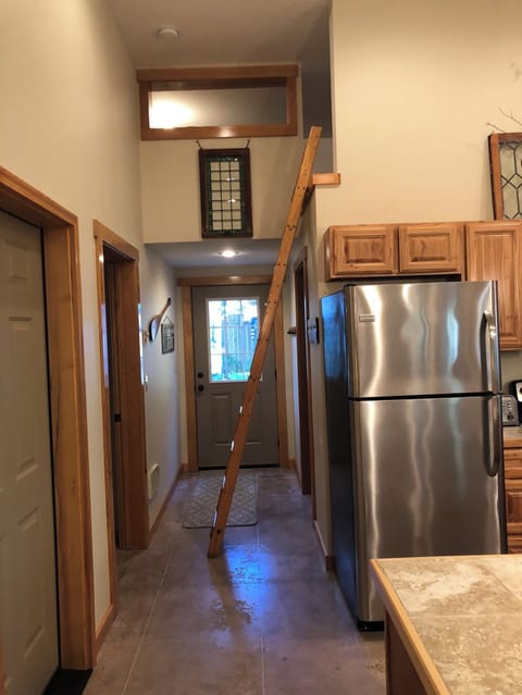 Stairs leading to loft