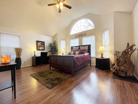 Your spacious master bedroom with office desk
