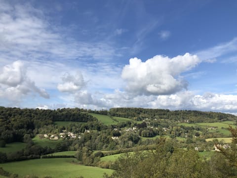 View of Slad village from the other side of the valley