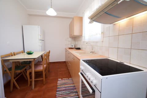 Fridge, oven, stovetop, coffee/tea maker