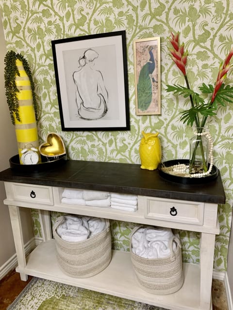 1st Floor Bathroom with walk-in shower, single sink, toilet.