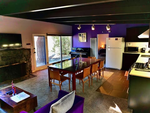 Have a nice romantic dinner by the fireplace. - Have a nice romantic dinner by the fireplace.