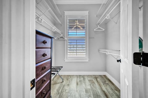 Walk in master closet, large enough for pack and play