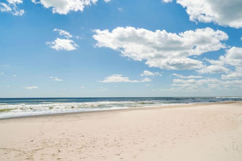 Beach nearby, sun loungers